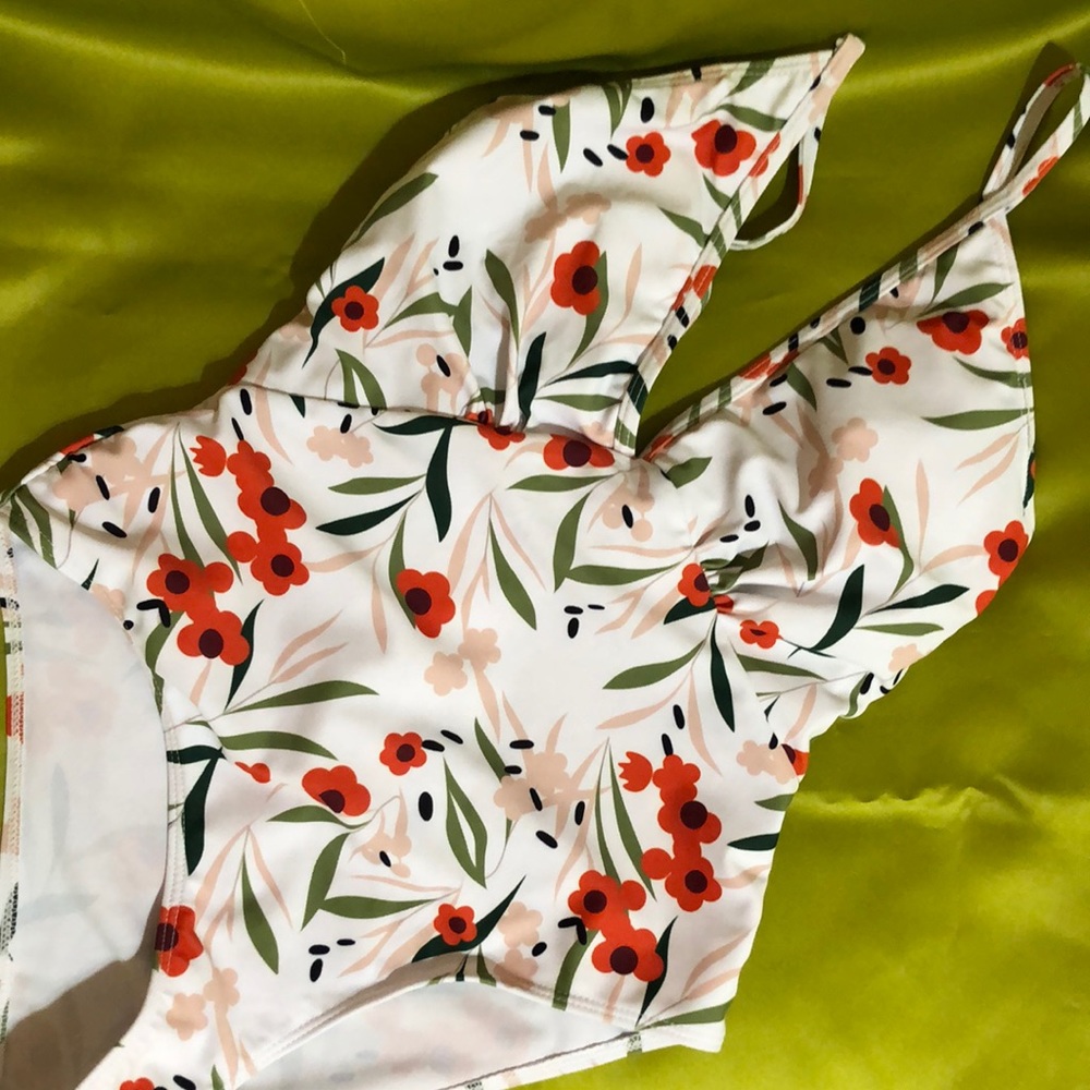 Floral one piece swimsuit